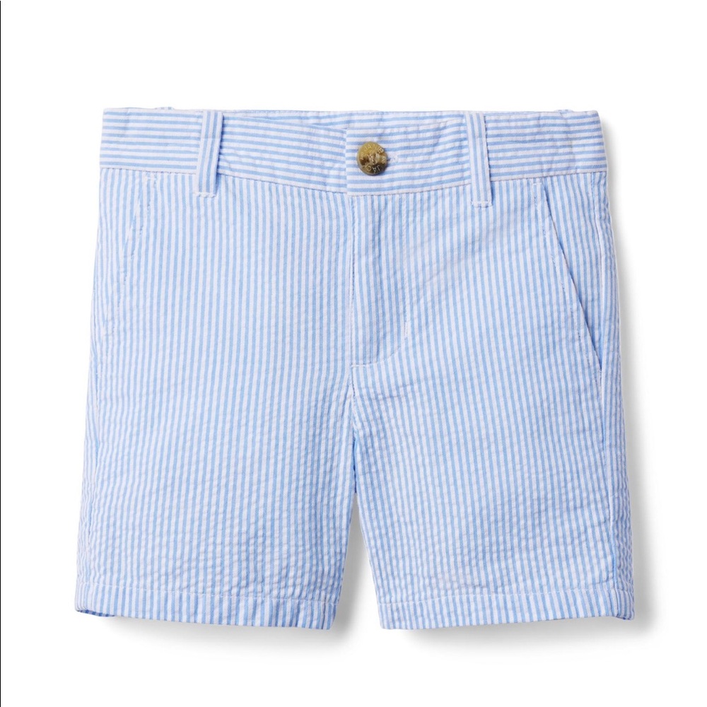 Janie and Jack boys seersucker shorts size 7.
